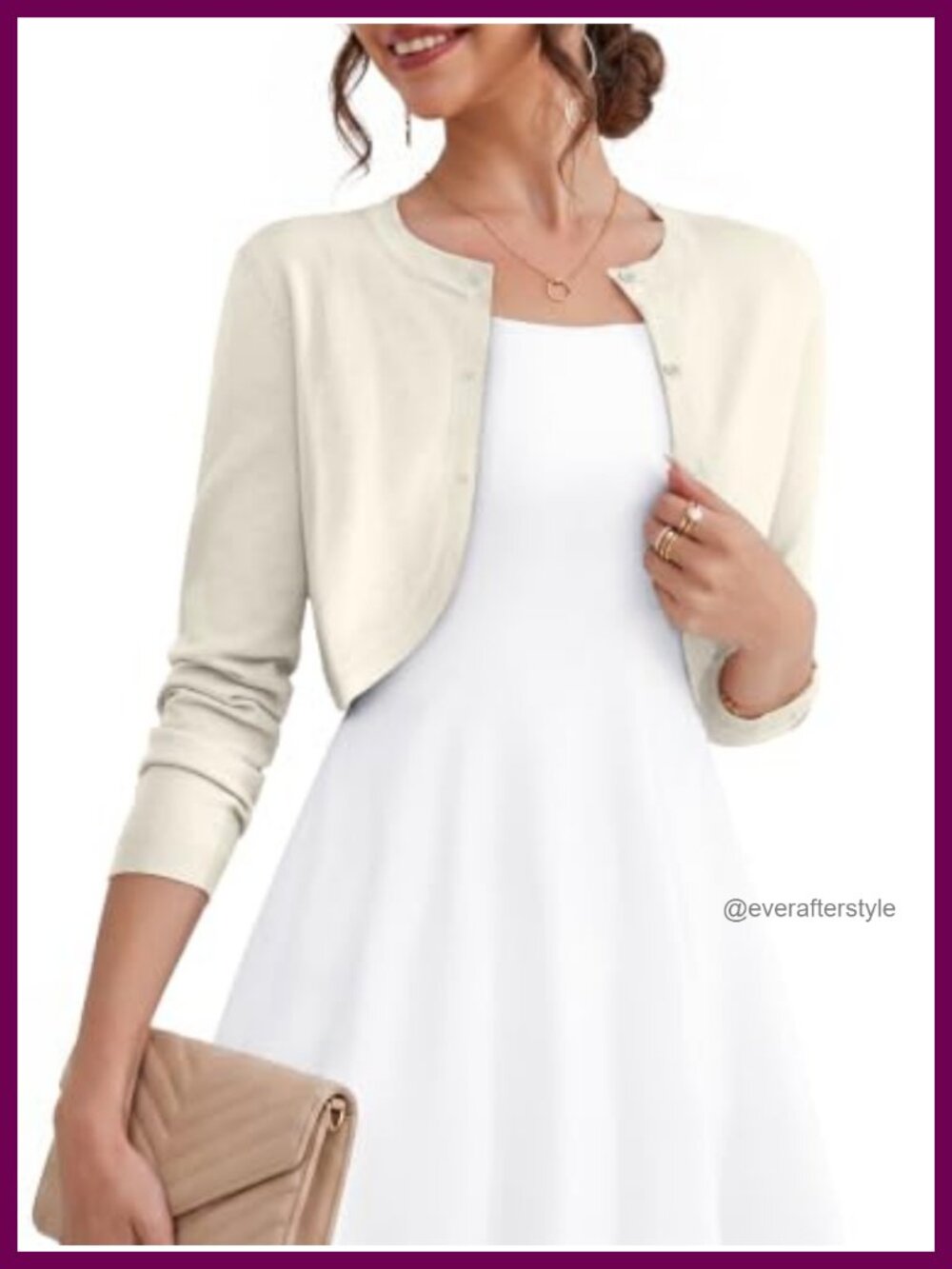 Women's Long Sleeve Cropped Cardigan Open Front Bolero Shrug